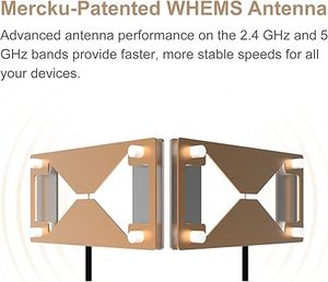 Mercku m6a Wi-Fi 6 Modem lưới bộ định tuyến băng tần kép Gigabit ax1800 Cosmo điều khiển ứng dụng màu đen mới 1 gói bao gồm 3000 sq. FT thêm nhiều hơn - Product Image 6