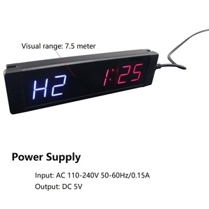 1 "LED programmier bar 12/24 Stunden Uhr Stoppuhr Countdown Countup Intervall-Fitness-Timer im Mehrfach trainings modus mit Fernbedienung