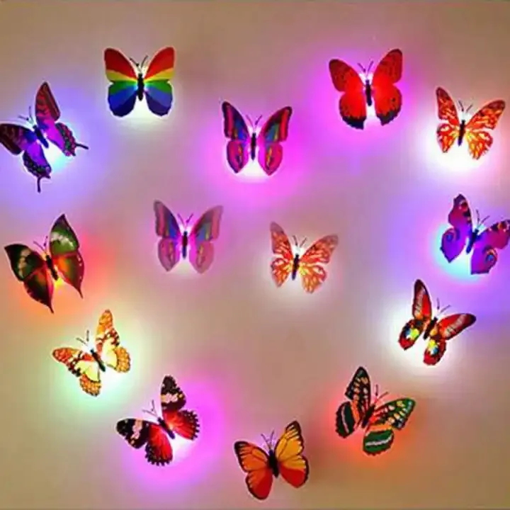 Décoration d'intérieur et d'extérieur de mariage papillon Led applique murale papillon pas cher néons mini Led veilleuse