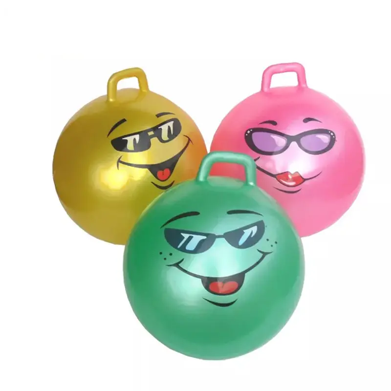 Giocattoli di moda personalizzati palla da salto viso emozionale pallone da spiaggia giocattolo da giro per bambini palla da salto gonfiabile gonfiabile