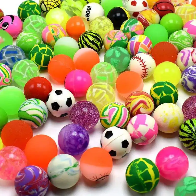 Fabricante Barato Personalizado 27 32 35 38 45 49mm Borracha Bouncy Balls Brinquedo promocional Jumping High Bouncing Ball Para Vending Machine