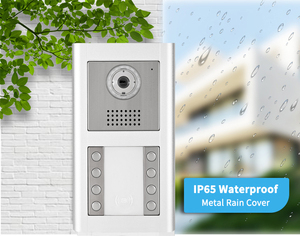 TCP/IP impermeabile 8 appartamenti 8 pulsanti porta stazione citofono sistema digitale IP Poe kit di videocitofono - Product Image 4