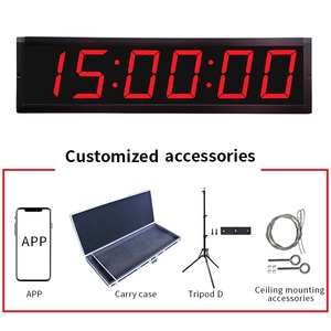 E-Serie 4 Zoll 6-stellige LED-Wanduhr mit großem Display und Countdown/Countup/Stoppuhr/WRC-Multifunktions-Intervall-Timer