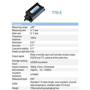 Super High Precision MODbus Slope <strong>Sensor</strong> Angle Monitoring <strong>Tilt</strong> meter - Product Image 3