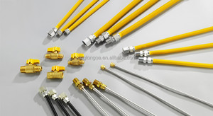 36.5RB11A00 1/8 “1/4” <span class=keywords><strong>3</strong></span>/8 “1/2” 5/8 “<span class=keywords><strong>3</strong></span>/4” 1 “ID不锈钢不锈钢波纹柔性气体软管，用于具有CSA认证的气体