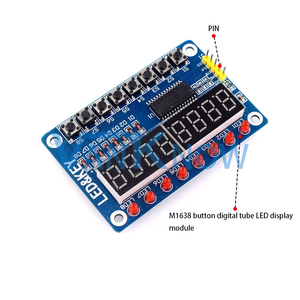 TM1638 8ビットデジタルLEDチューブ8プッシュボタン付きLEDディスプレイモジュール - Product Image 2