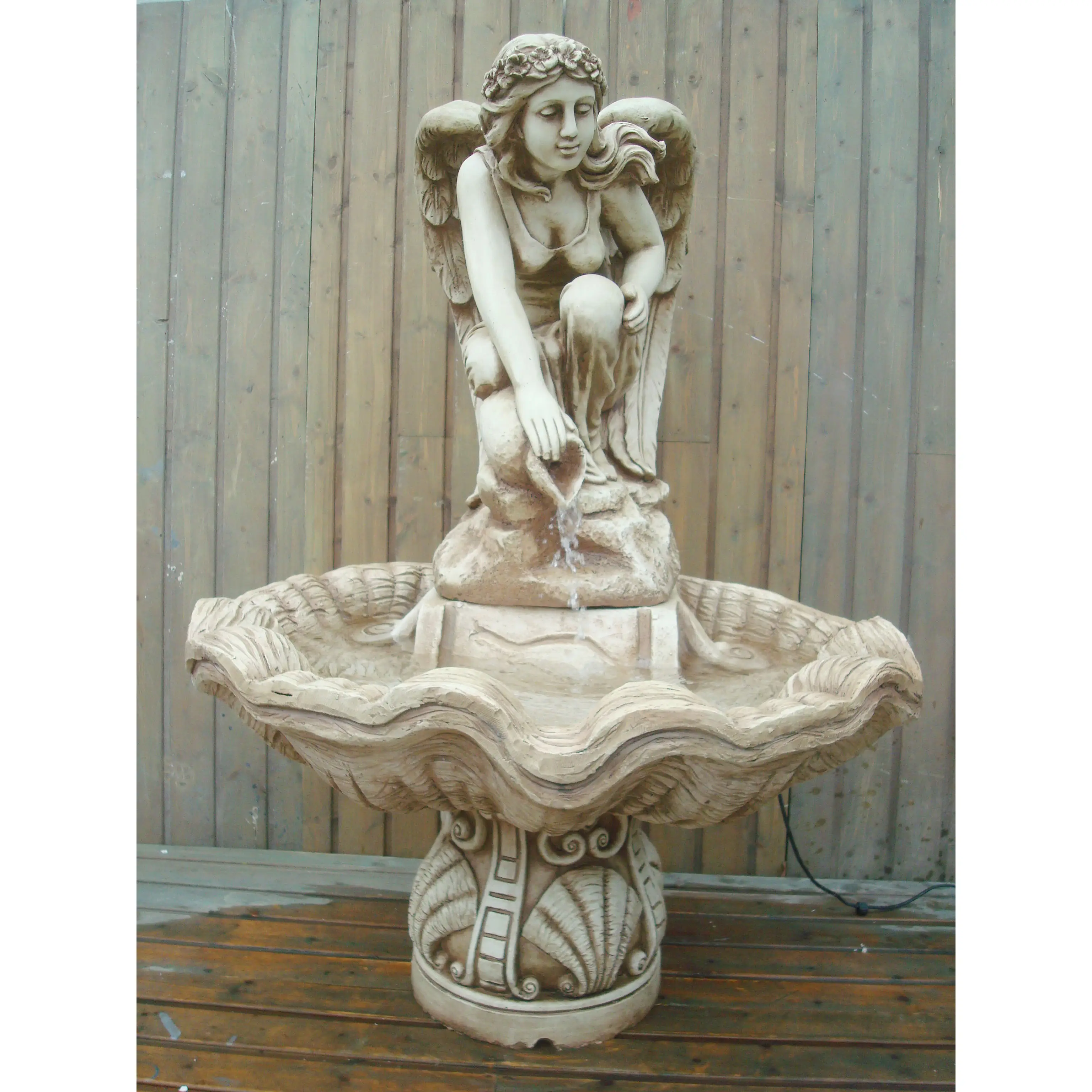 Escultura Retro de resina de campo americano, escultura de paisaje de jardín, patio, Ángel, decoración