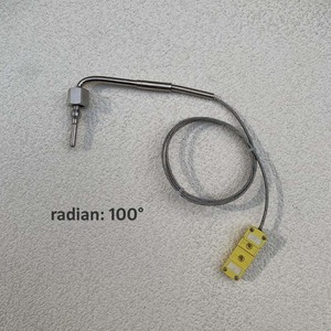 Hoch temperatur <span class=keywords><strong>sensor</strong></span> EGT K Typ Thermo element versiegelt Radian 100 ° 90 ° Sonden stange OMG-Stecker M12x1, 5 Muttern 6,6mm Loch - Product Image 3