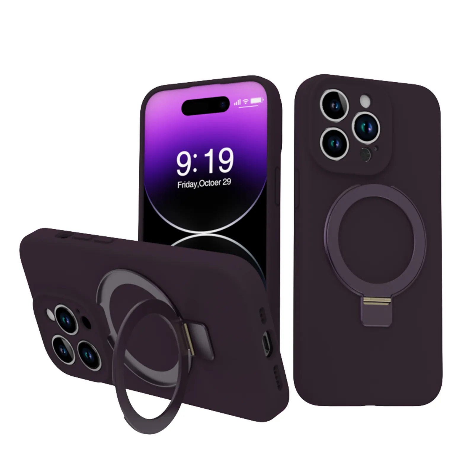 Accessoires de charge sans fil pour étui de téléphone portable de style silicone liquide pour iPhone 14 étuis de téléphone portable en silicone