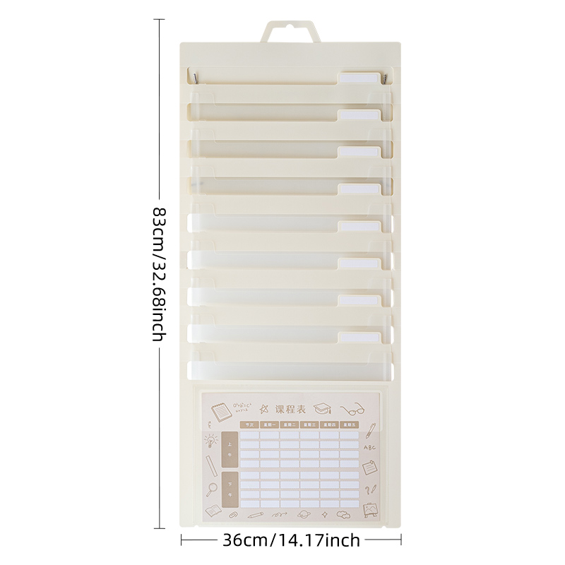 White 8 large squares + class schedule