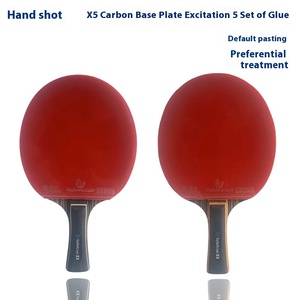 X5 Professional Carbon Table Tennis Racket 7-Layer Customised <strong>Arc</strong> with Coloured Rubbers Enhanced Performance