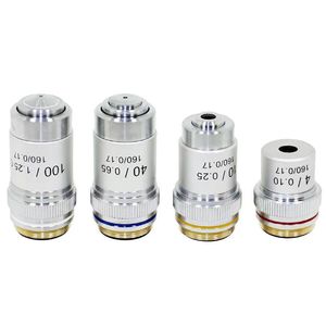 高清4X 195物镜黄铜材料显微镜物镜 - Product Image 3