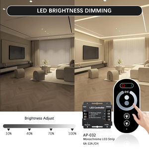Factory Series LED Strip Light <strong>Controller</strong> <strong>PWM</strong> RF Remote Control 30A Dimmer Single Color CCT RGB Touch and Color Box <strong>Design</strong> - Product Image 4