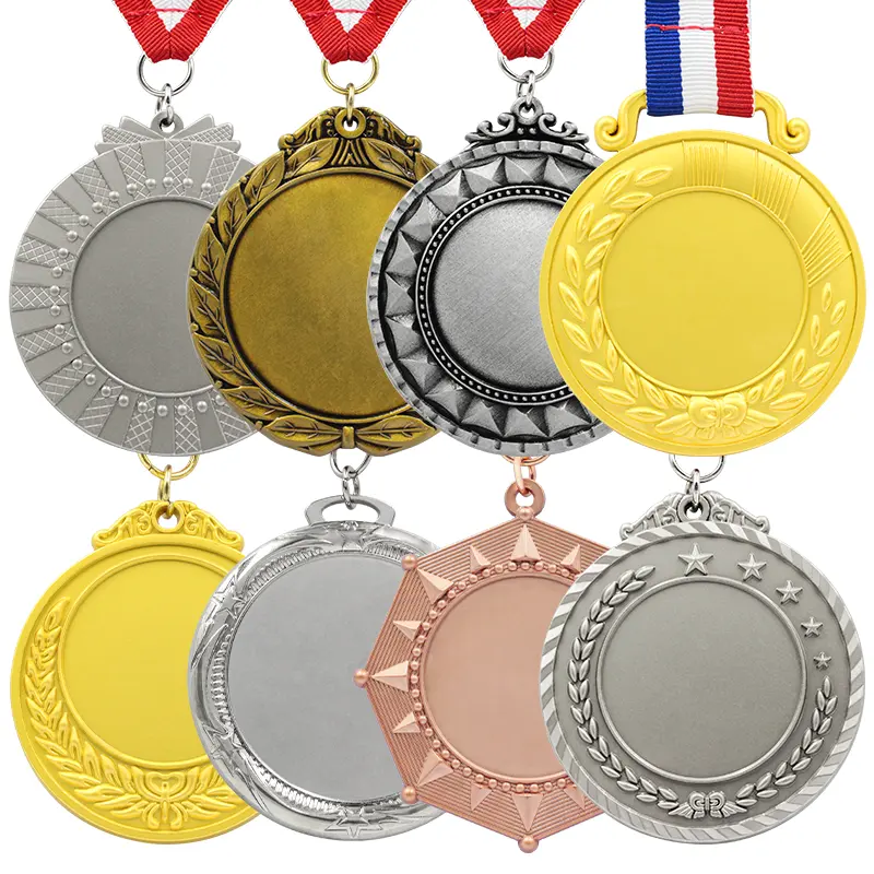 Perunggu logam Olahraga Piala pembuat medali emas perak sederhana produsen di Cina medali kustom Eropa