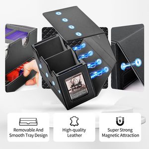 Çift komutanı ekranlar ile MTG için güverte kutusu ticaret kartı saklama kutusu TCG CCG EDH için 250 + tek kollu kartları tutar - Product Image 5