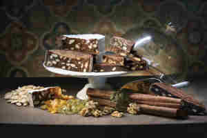 แพนฟอร์ทเค้กอิตาเลียนดีไซน์โดดเด่นทำด้วยมือคุณภาพสูงพร้อมผลไม้หวานเครื่องเทศที่แข็งแกร่งถั่วช็อคโกแลตทุเรียนหวานครีมชา - Product Image 2