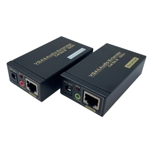 通过RJ45以太网电缆 (1个发射器 + 1个接收器)，通过Cat6的SY VGA扩展器高达328英尺/100米VGA扩展适配器 - Product Image 3