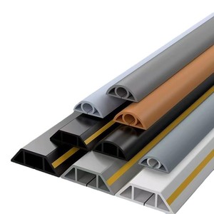 Raceway Arc Floor On-Wall Cord Cover Excellent Quality Pvc <strong>Trunking</strong> the Soft PVC Wire groove