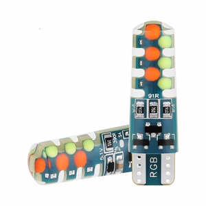 LANSEKO renkli T10 194 Flashing RGB LED ampuller yanıp sönen ve renk değişimi fonksiyonu ile 12V araba Dome harita kapı nezaket ışıkları için - Product Image 1
