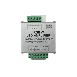 Amplificador RGBW DC 12V 24V 24A caja de aluminio LED PWM repetidor de señal extensor para 5050 2835 COB tira de luces controlador de atenuación - Product Image 4