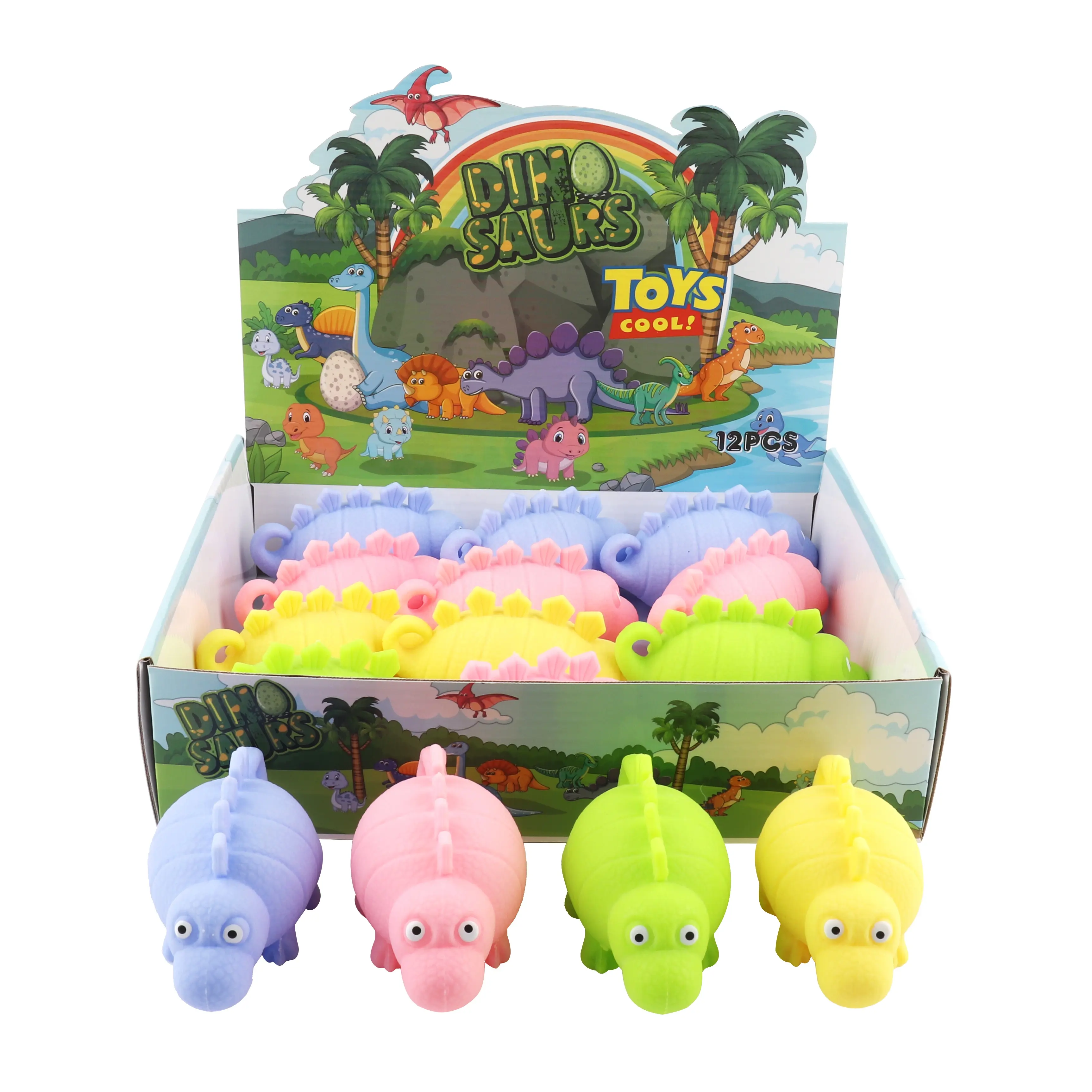 2023 Hot Cool gran dinosaurio Puffer Ball juguete luz intermitente Up Puffer Ball Kawaii Squishy Puffer Ball para niños regalo