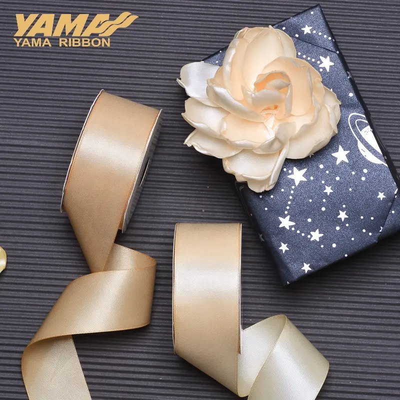 YAMA工場大在庫卸売100ヤード196無地両面スムースサテンリボン4cm3.8cm幅