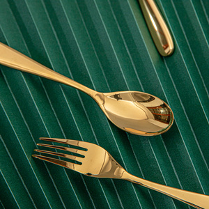 可选多色不锈钢餐具套装简单流畅的设计，适用于各种用餐场景 - Product Image 4