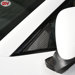 Porsche için 2 adet karbon Fiber pencere üçgen etiket 718 981 991 2016 + modelleri yan pencere değiştirme plakası - Product Image 5