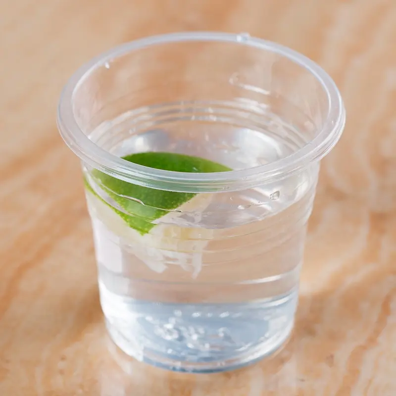 Taza de plástico desechable para bebidas frías y calientes, vasos ecológicos transparentes de 90ml