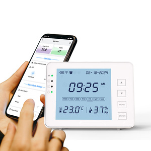 Termohigrómetro digital con registro de datos, monitor inalámbrico de temperatura y humedad para el hogar, diseño recargable y compacto - Product Image 1