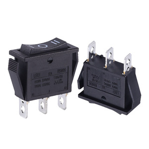 ปุ่มเปิด/ปิด/เปิด2PIN มีไฟ LED 2ตำแหน่งสำหรับ I606 LEC 101 KCD3 LED สำหรับเรือเปิด/ปิด/เปิด250VAC 16A สีแดงสีดำ - Product Image 2