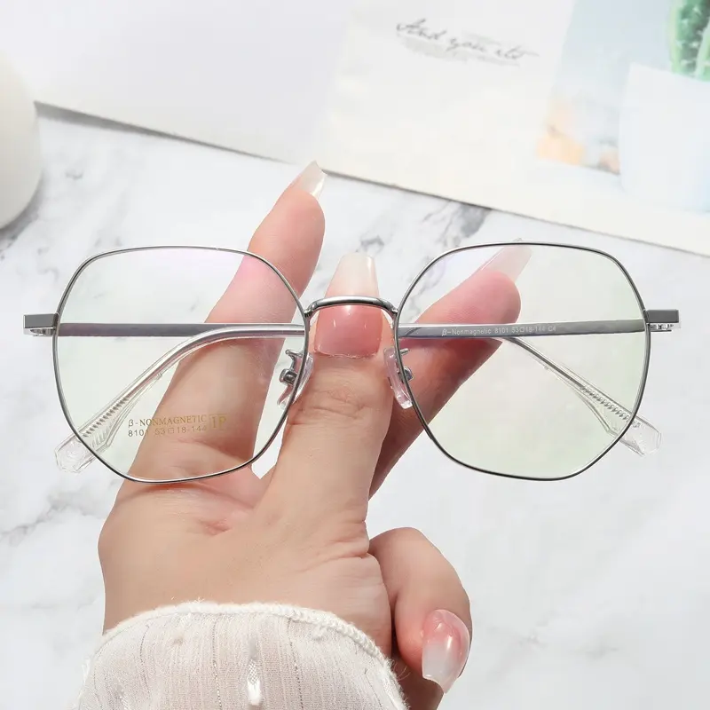 Ready to Ship with Stock Fast Shipping China Wholesale Optical Frame Trendy Fashion Glasses Titanium Frame Ultra Light Frame Glasses
