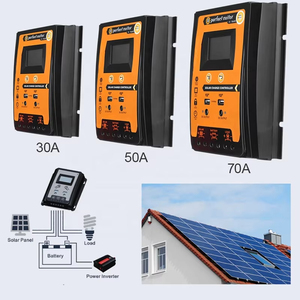 Regolatore di carica solare 12V 24V 30A 50A 70A pannello solare regolatore batteria Dual USB 5V Display LCD MPPT all'aperto