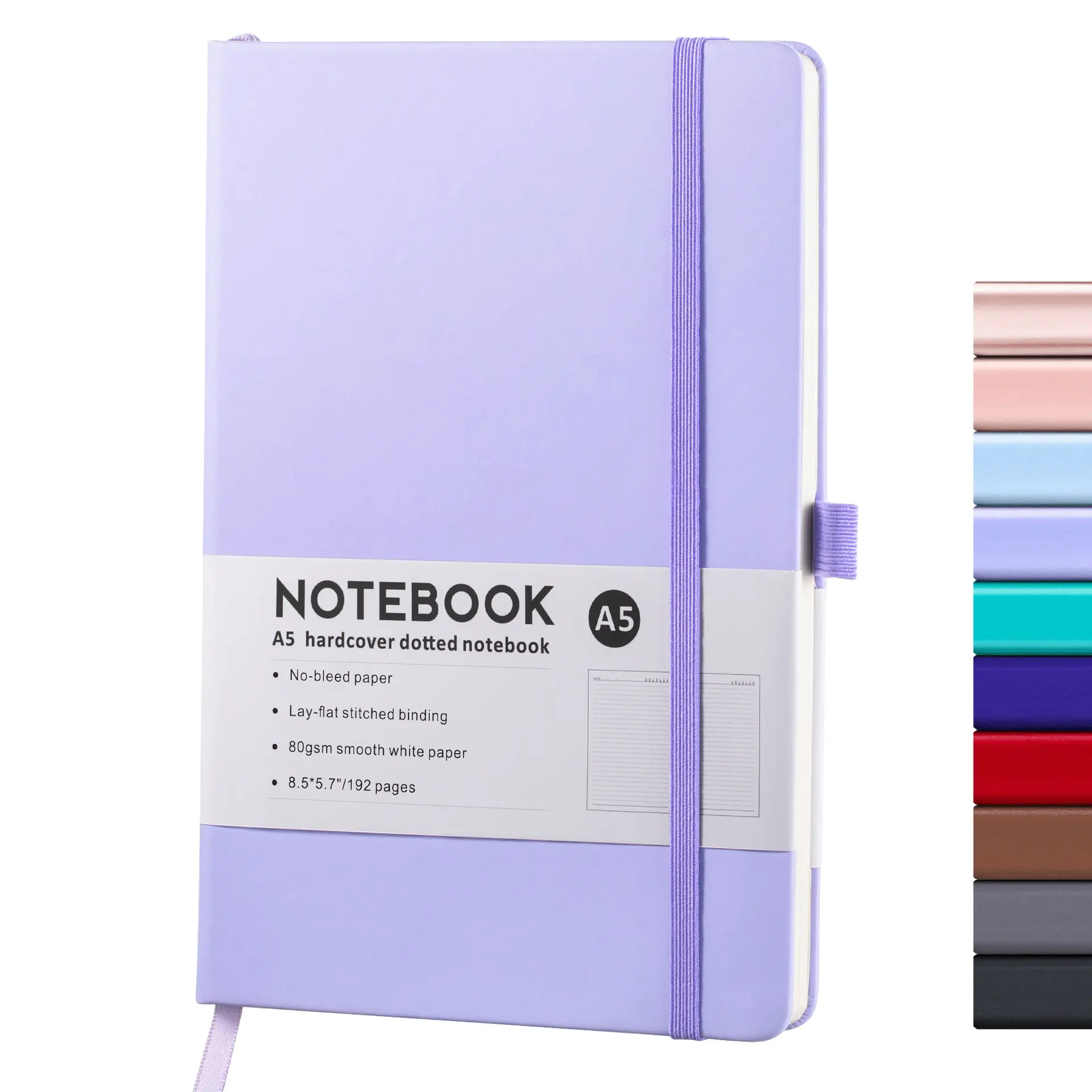 Diario accademico personalizzato A5 in pelle PU fascia elastica con copertina rigida Agenda Planner Journal Notebook