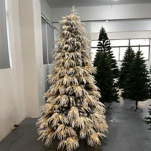 Siêu Sang Trọng Liễu Lá PE Chi Nhánh + Chỉ PVC Đổ Xô Trước Khi thắp Sáng Cây Giáng Sinh Với Trắng Ấm Dẫn - Product Image 1