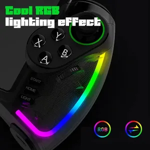Gamepad extensible Bluetooth para Nintendo Switch Android IOS iPad PC con controlador de vibración lineal de luz RGB - Product Image 4