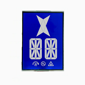 Anpassen des monochromen 7-Segment-LCD-Anzeigemoduls STN Negative Trans missive Blue LCD Elevator Panel