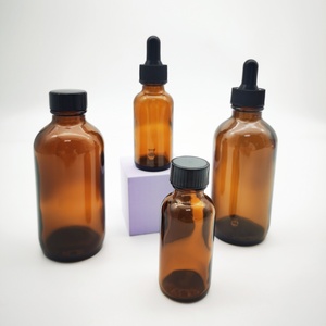 4oz 120ml hổ phách mỹ phẩm huyết thanh Boston tinh dầu thủy tinh nhỏ giọt chai - Product Image 5