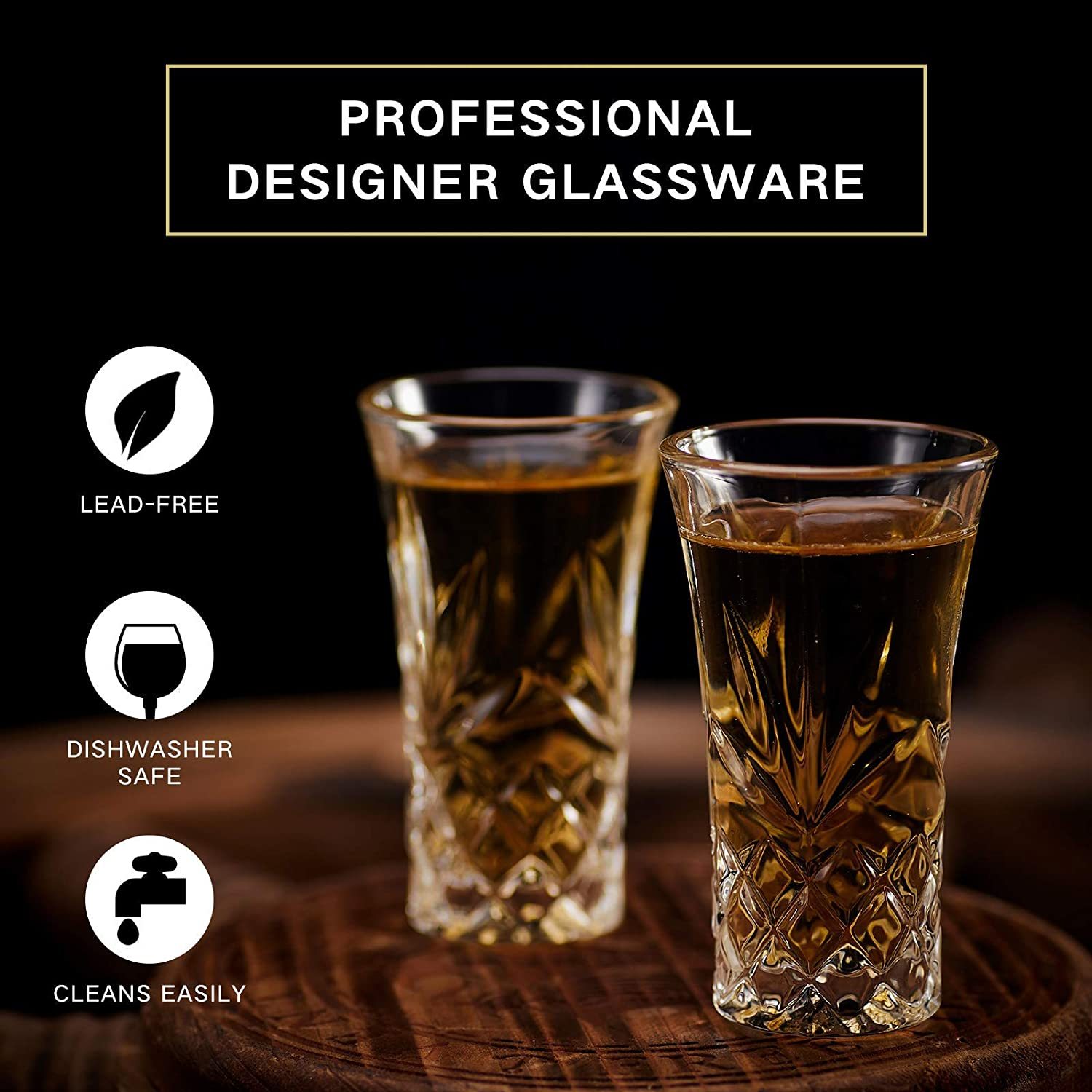 Glasses Heavy Base Shot Glass Cordial Glasses 2 OZ