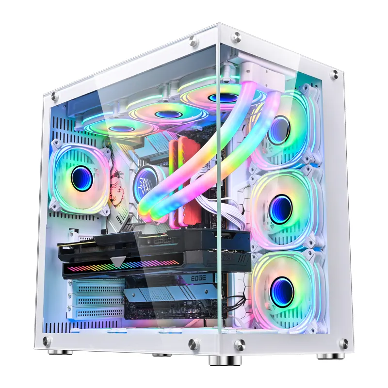 SNOWMAN Hot Selling Gaming PC-Gehäuse OEM Hochwertiges ATX-Computer gehäuse Temper glas Desktop-Gehäuse