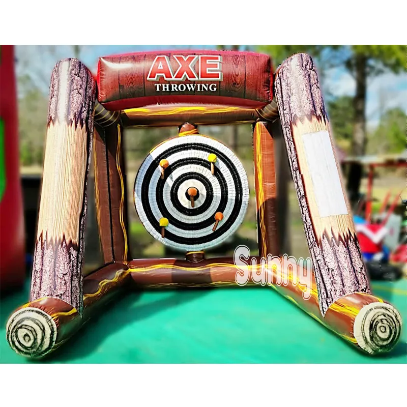 Axe battaglia gonfiabile gioco di lancio interattivo per adulti carnevale gonfiabile Axe battle gioco gonfiabile ascia lancio gioco