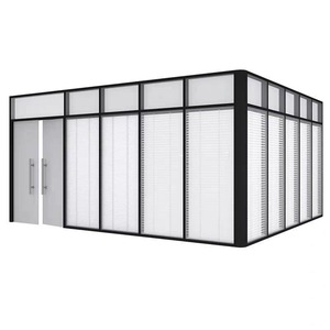 Vertical Double Tempered Glass Modular Demountable Office Partition Easy to Assemble Office <strong>Division</strong> System - Product Image 5
