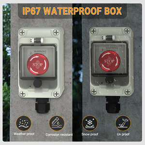 Scatola di distribuzione di potenza scatola di controllo elettronico con pulsante di arresto di emergenza Ip67 scatola elettronica di plastica impermeabile elettrica - Product Image 3