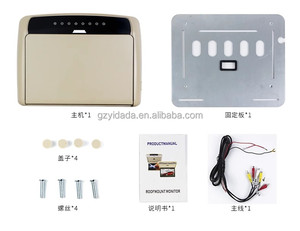 New 15.6&quot;Bus Manual Flip Down Roof Monitor TF <strong>USB</strong> MP5 Media Player Audio <strong>Output</strong> FHD 1920*1080 Ambient Lamps Overhead TV Monitor - Product Image 4