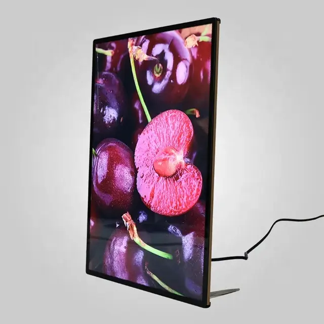 Caixa de luz LED para pôster de filme, caixa de luz acrílica ultra fina para publicidade, display de menu A3