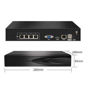 カスタマイズ/OEMブランドNVR無料CMSソフトウェアH.265 4K NVR 4CH POE P2Pクラウド人体/CCTV IPカメラ用車両検出 - Product Image 1