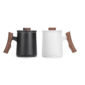 中国现代陶茶杯，带浸泡器和盖子日式陶瓷陶瓷茶杯绿茶杯 - Product Image 1