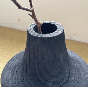 וובי סאבי עץ מוגז מוצק <span class=keywords><strong>vase</strong></span> שחור עבור משרד סלון בית מלון עיצוב בית קישוט אגרטל פרחים