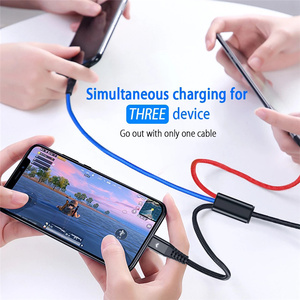 3 In 1สายชาร์จหลาย Usb,สายชาร์จ Usb Type-C สำหรับ Samsung S9 S10 Huawei Nova 4 Nokia 8 9 Pureview Usbc Kabel ยาว2เมตร - Product Image 3