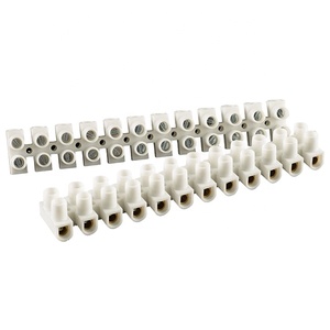 Carcasa de plástico de latón de conexión Push-in alimentar negro bloques de terminales - Product Image 1